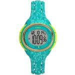 Groene Stopwatch Timex Polshorloges met Siliconen met Digitaal aangedreven met Quartz Rond 10 Bar voor Dames 