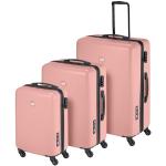 Princess Traveller PT01 - Kofferset - Peony Pink - Driedelige kofferset - Maat S M en L - Trolleys met bij elkaar 198 liter inhoud en gewicht van 9,8kg - Telescopische handgreep - Geïntegreerd combinatieslot - 4 zwenkwielen