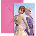 Multicolored Frozen Elsa Uitnodigingen 6 stuks 