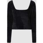 Zwarte Nylon ONLY Pullovers Vierkante hals  in maat S in de Sale voor Dames 