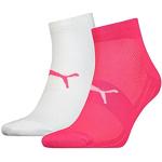PUMA Sportsokken voor heren, verpakking van 2 stuks, wit (pink/wit 094), One Size