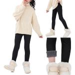 Casual Zwarte Fleece Kinder thermokleding voor Meisjes 