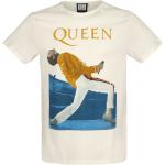 Queen T-shirt - Amplified Collection - Freddie Mercury Triangle - S tot XXL - voor Mannen - gebroken wit
