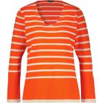 Oranje Question All over print Gestreepte truien V-hals  in maat XXL voor Dames 