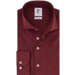 Bordeaux-rode Wollen R2 Zakelijke overhemden voor Heren 