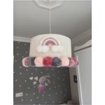 Rainbow Macrame Chandelier, Baby and Children's Room Lighting, Baby Gift majestedesignchandelier99474