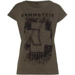 Olijfgroene Rammstein All over print T-shirts met opdruk  in maat L met motief van Harten voor Dames 