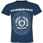 Marine-blauwe Rammstein T-shirts met opdruk  in maat 5XL voor Heren 