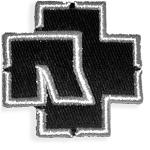 Rammstein Patch "Logo" 7,5 x 7,5cm zwart, officiële band merchandise