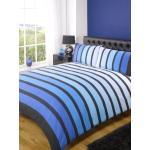 Blauwe Polyester Gestreepte Quilts  in 200x200 voor 2 personen 