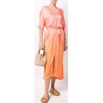 Raquel Allegra Midi-jurk met gestrikte taille - Oranje