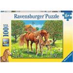 Gele Ravensburger Paarden 100 stukjes Legpuzzels  in 51 - 100 st met motief van Paarden 