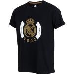 Zwarte Real Madrid T-shirts  in maat L met motief van Madrid voor Heren 
