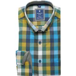 Redmond Casual Regular Fit Overhemd blauw/groen, Ruit