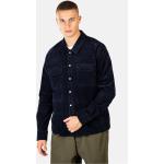 Marine-blauwe Corduroy REELL Overhemden   in maat XL in de Sale voor Heren 