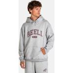 Grijze Fleece REELL Geweven Oversized sweaters  in maat L voor Heren 