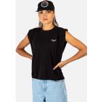Zwarte Jersey REELL T-shirts  in maat L Bio voor Dames 