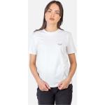 Witte Jersey REELL Geweven T-shirts met ronde hals Ronde hals  in maat L Bio voor Dames 