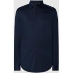 Marine-blauwe Jersey eterna Zakelijke overhemden in de Sale voor Heren 