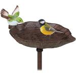Bruine Metalen Relaxdays Vogeldrinkbakken met motief van Vogels 