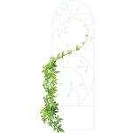 Relaxdays plantenklimrek vogel, metaal, rankhulp, klimhulp voor planten, 120 x 40 cm, trellis, robuust, in het wit