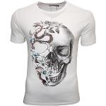 Religion Clothing Skull of Snake T-shirt voor heren, wit, L
