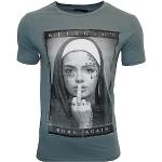Religion Heren T-shirt Born Again, grijs (iron grey), M