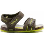 Groene Replay Platte sandalen  in maat 20 met Hakhoogte tot 3cm met Klittenbandsluitingen in de Sale voor Jongens 