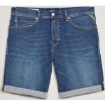 Donkerblauwe Polyester Replay Jeans shorts voor Heren 