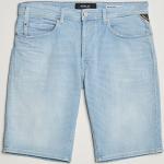 Lichtblauwe Stretch Replay Jeans shorts Bio voor Heren 
