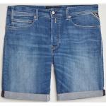 Blauwe Stretch Replay Jeans shorts  in maat M Bio voor Heren 
