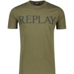 Donkergroene Replay T-shirts  in maat S voor Heren 