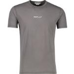 Grijze Replay T-shirts met ronde hals Ronde hals  in maat L voor Heren 