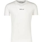 Witte Replay Effen T-shirts Ronde hals  in maat M voor Heren 
