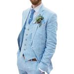 Casual Blauwe Seersucker Blazers  voor een Bruidegom  in maat L met motief van Halloween voor Heren 