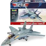 Revell Maverick's F-14A Tomcat "Top Gun" | Authentieke modelbouwset van de vlieger | Met beweegbare zwenkvleugels en pilotenfiguur | Indrukwekkend verzamelstuk op schaal 1:48 | 97 delen