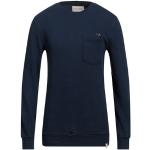 Marine-blauwe Fleece REVOLUTION Sweatshirts  in maat S voor Heren 