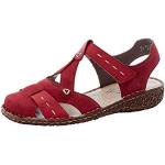 Rode Rieker Platte schoenen voor Dames 