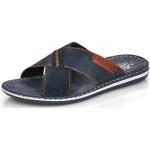 Blauwe Synthetische Rieker Platte sandalen  voor de Zomer  in maat 44 met Hakhoogte tot 3cm in de Sale voor Heren 