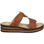 Bruine Synthetische Rieker Platte sandalen  voor de Zomer  in maat 36 met Hakhoogte 3cm tot 5cm voor Dames 