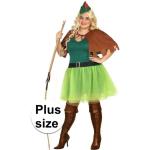 Groene Polyester Robin Hood Carnavalskleding  in Grote Maten  in Grote Maten 4 stuks voor Dames 