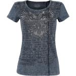 Rock Blauwe rock rebel by emp T-shirts met opdruk Ronde hals  in maat 4XL voor Dames 