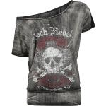 Rock Donkergrijze Viscose rock rebel by emp T-shirts met opdruk Ronde hals  in maat 3XL voor Dames 