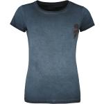 Rock Blauwe rock rebel by emp T-shirts met opdruk Ronde hals  in maat L voor Dames 