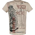 Rock Beige rock rebel by emp T-shirts met opdruk Ronde hals  in maat 4XL met motief van Doodskop voor Heren 