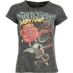 Retro Grijze rock rebel by emp T-shirts met opdruk Ronde hals  in maat XL voor Dames 