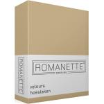 Bruine Velours Romanette Hoeslakens  in 100x200 voor 1 persoon 