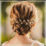 Rose-gouden Strass Bloemen Dameshaarbanden  voor een Bruid met Strass Sustainable 