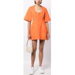 Rosie Assoulin Mini-jurk met U-hals - Oranje