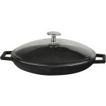 Cast Iron Round Frying Pan with Glass Lid Cast Iron Solid Double Handles Diameter(Ø)30cm. LV ECO TV 30 K3
